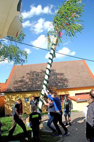 Maibaumsetzen in Haarhausen