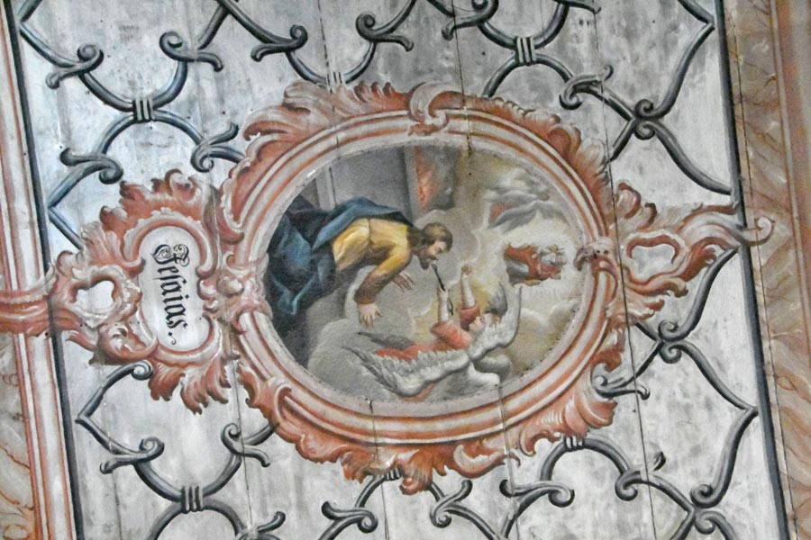 Deckenmalung, Prophet Jesaja, evangelisch-lutherische Kirche Seebach Deckenmalung, evangelisch-lutherische Kirche Seebach