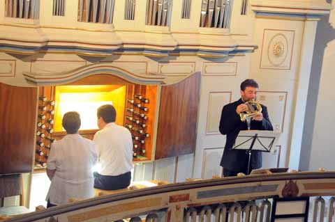 Organist Alessio Corti und Trompeter Steffen Naumann Organist Alessio Corti und Trompeter Steffen Naumann
