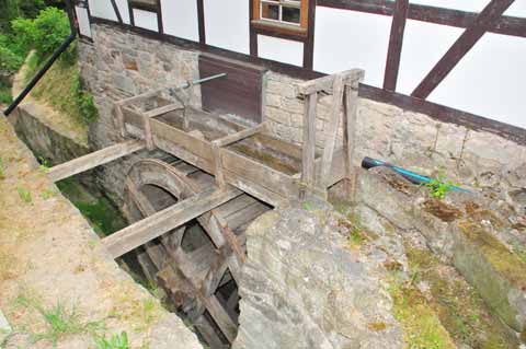 Mühlenrad Öl- und Graupenmühle in Mühlberg